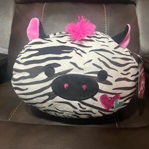 Squishmallows Zebra Plush with Pink Highlights